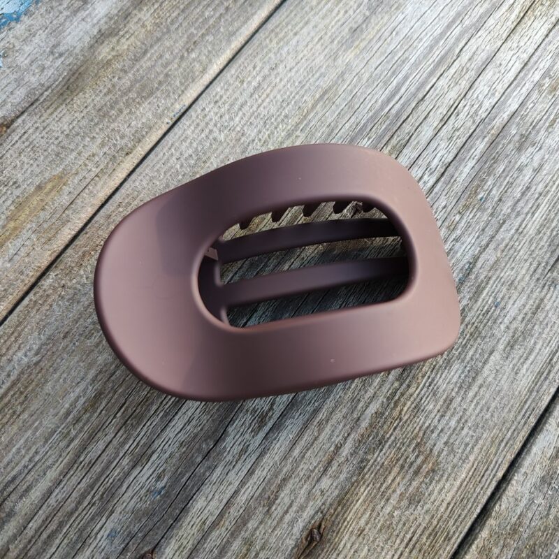 haarklemme-flad-mat-brun-mellem